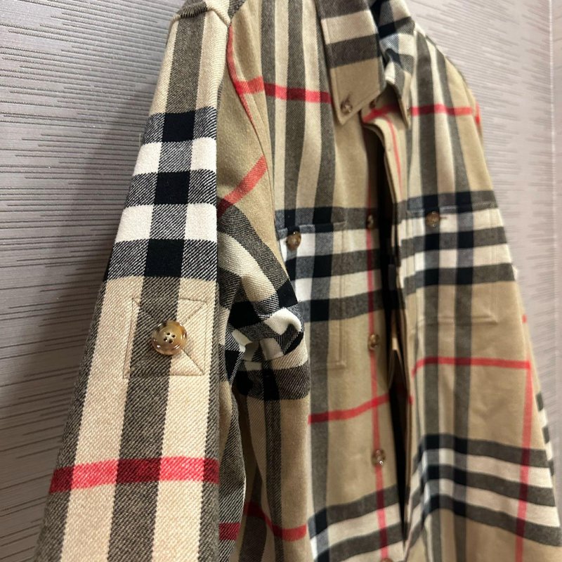 💎Han's house精品服飾💎BURBERRY HOUSE 格紋 羊毛 襯衫 外套 原價32600-7