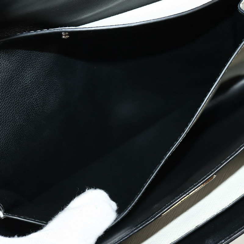 【日本直送】PRADA 單肩包 Safiano 皮革 白色 銀色 正品 147525V-27