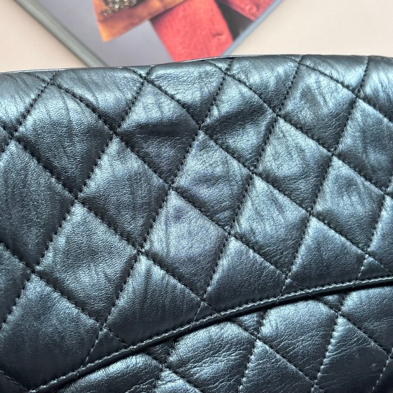 ::CHANEL:: AS2478 經典雙C LOGO菱格皺紋小羊皮仿舊金鍊手提/斜背包-15