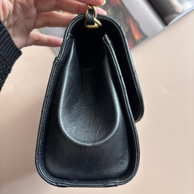 ::CHANEL:: AS2478 經典雙C LOGO菱格皺紋小羊皮仿舊金鍊手提/斜背包-16