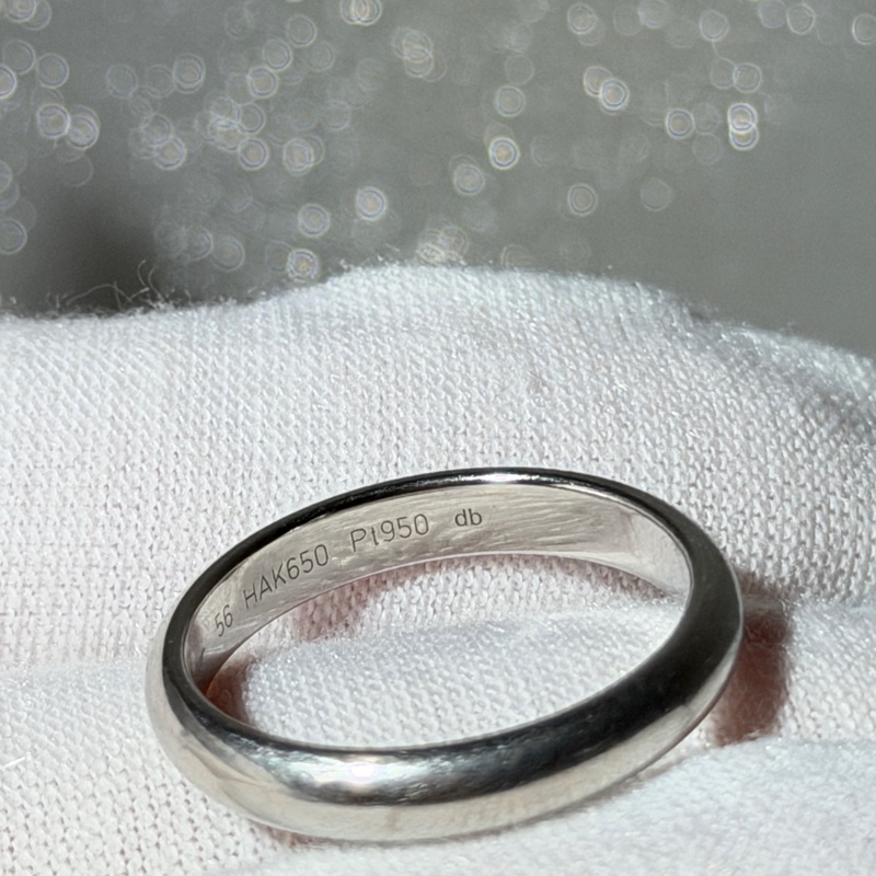 Cartier卡地亞1895鉑金戒指/男戒/戒圍56-10