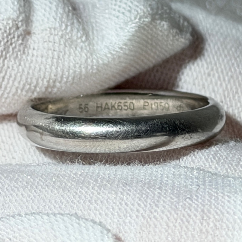 Cartier卡地亞1895鉑金戒指/男戒/戒圍56-16