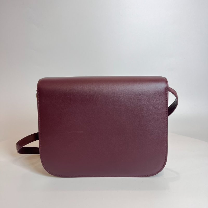 CELINE  酒紅BOX包 中號-1