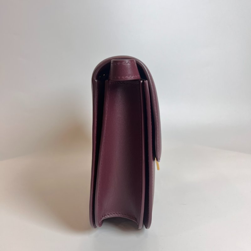 CELINE  酒紅BOX包 中號-3