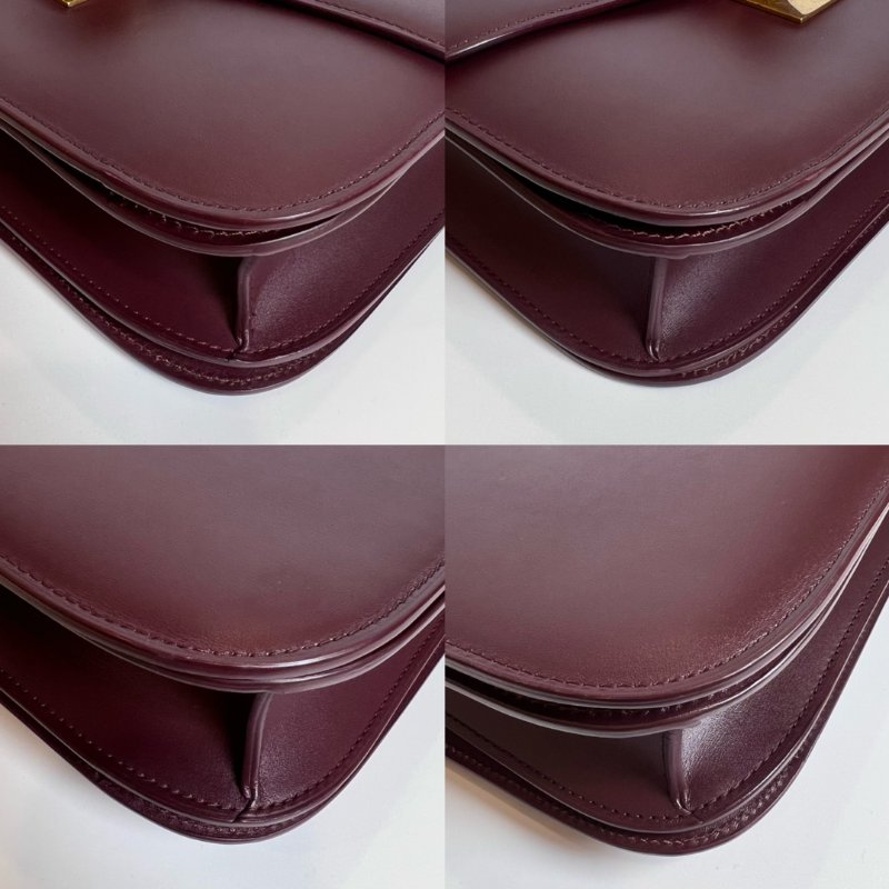 CELINE  酒紅BOX包 中號-12