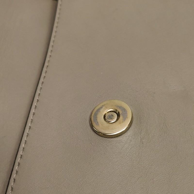 Chloe Faye小號牛皮翻毛皮拼皮鏈條扣飾斜挎包單肩包-13