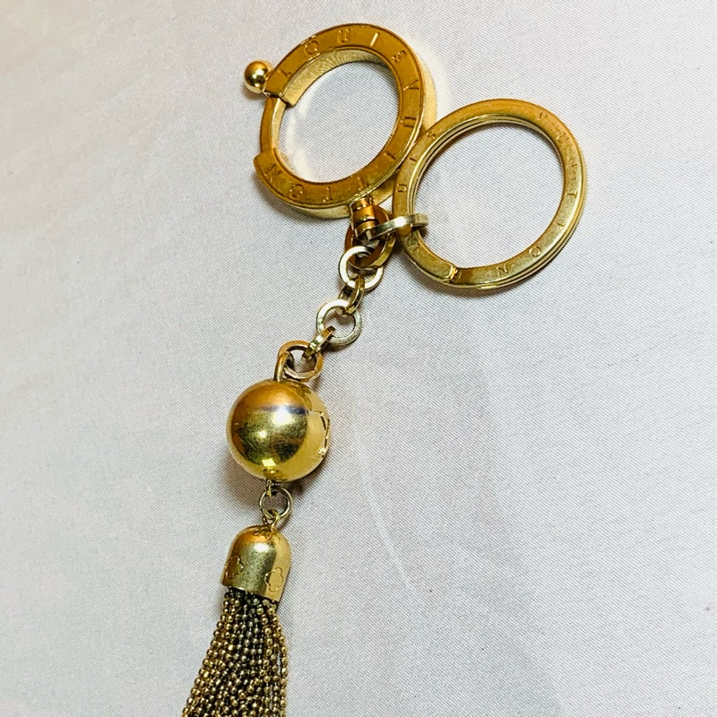 ✨超級稀有 LV Louis Vuitton 雙圈金球流蘇吊飾-1