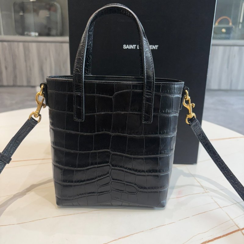 *SHIHNA名牌精品* YSL壓鱷魚紋MINI托特包-3