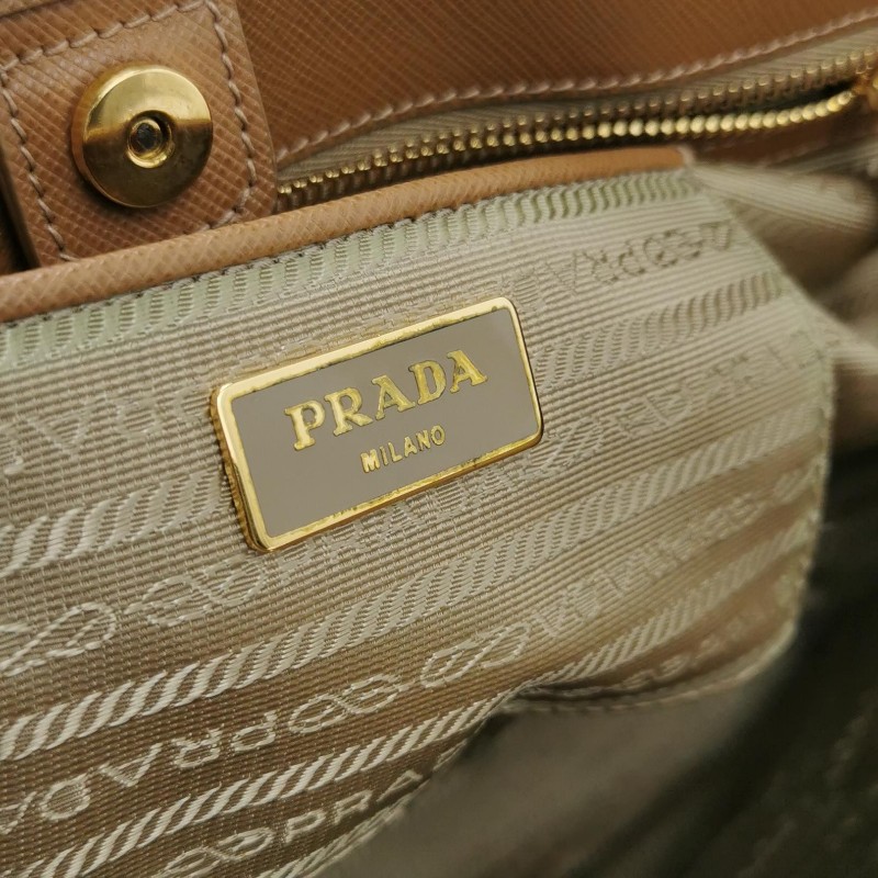 Prada Galleria殺手包大號牛皮純色三角徽標手提包-7