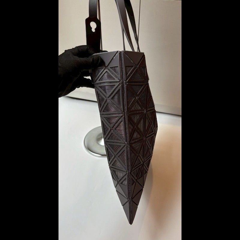 Issey Miyake BAOBAO 灰色網狀托特包 6×6（中格）-8