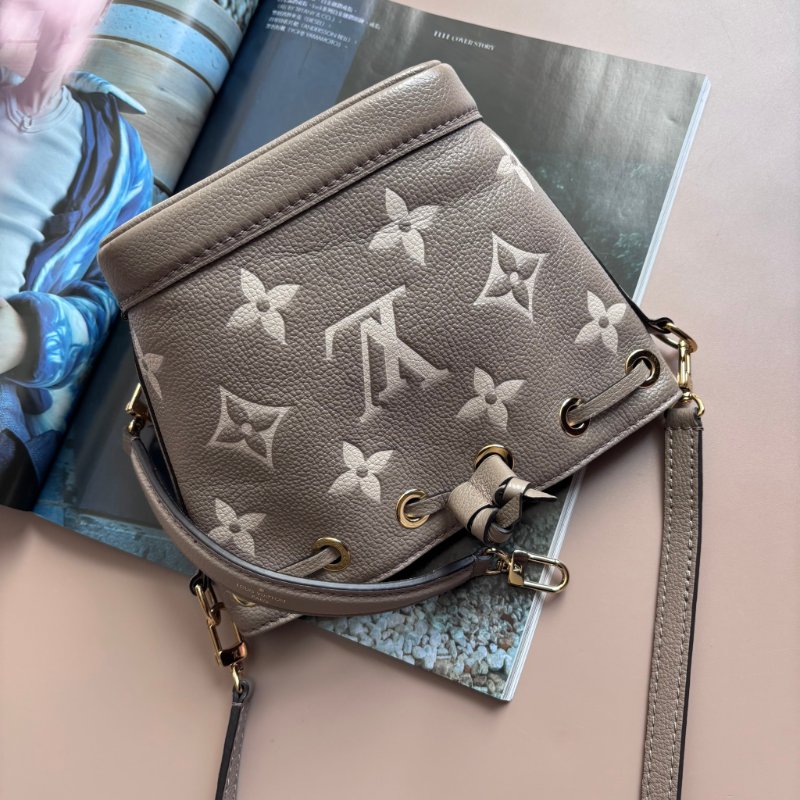 ::LOUIS VUITTON:: LV M46291 Nano Noé 斑鳩灰 雙色 Monogram Empreinte 皮革-0