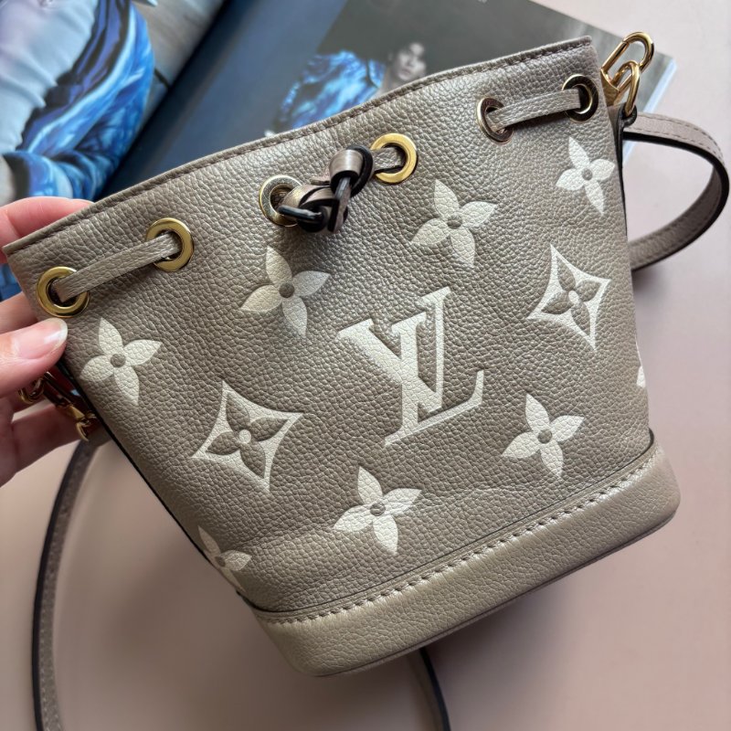 ::LOUIS VUITTON:: LV M46291 Nano Noé 斑鳩灰 雙色 Monogram Empreinte 皮革-1