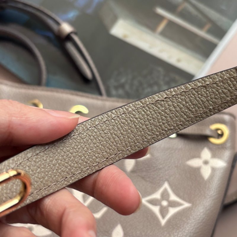 ::LOUIS VUITTON:: LV M46291 Nano Noé 斑鳩灰 雙色 Monogram Empreinte 皮革-31