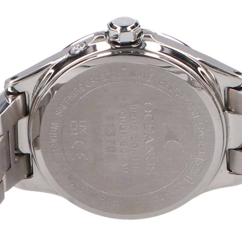 卡西歐 OCEANUS OCW-70J-1AJF 日期顯示太陽能電波腕錶，銀色，女款-5