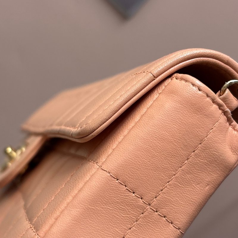 ::CHANEL:: Vintage Chocolate Bar 冰塊格粉膚色腋下鏈包 冰格包 冰塊包-18