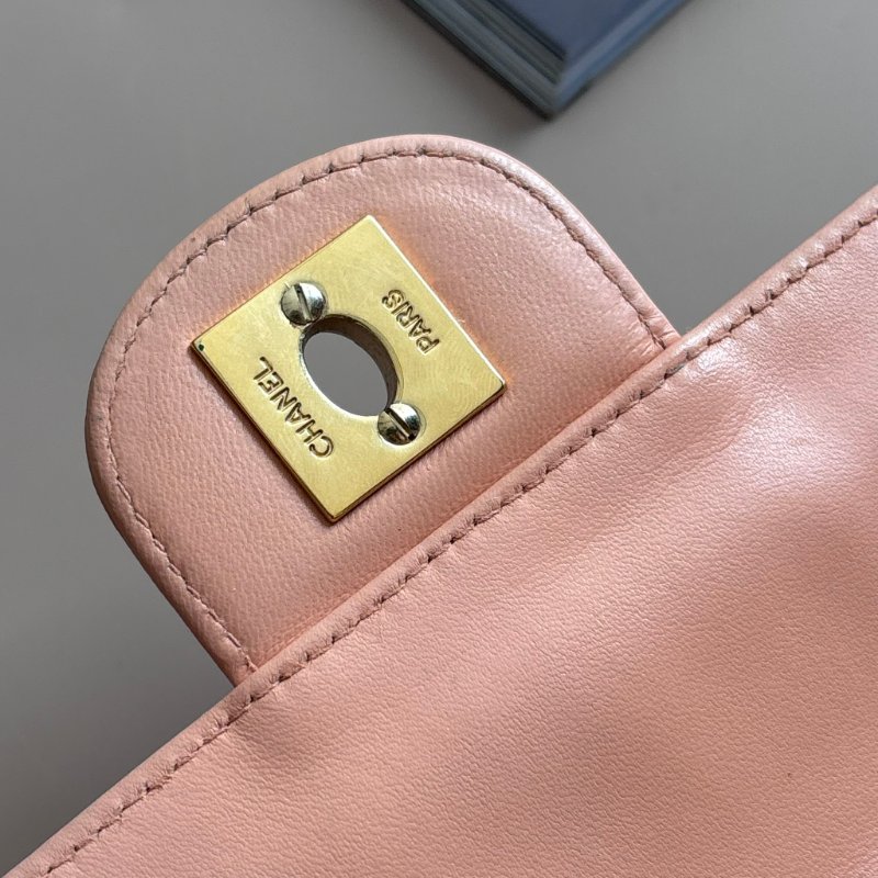 ::CHANEL:: Vintage Chocolate Bar 冰塊格粉膚色腋下鏈包 冰格包 冰塊包-20