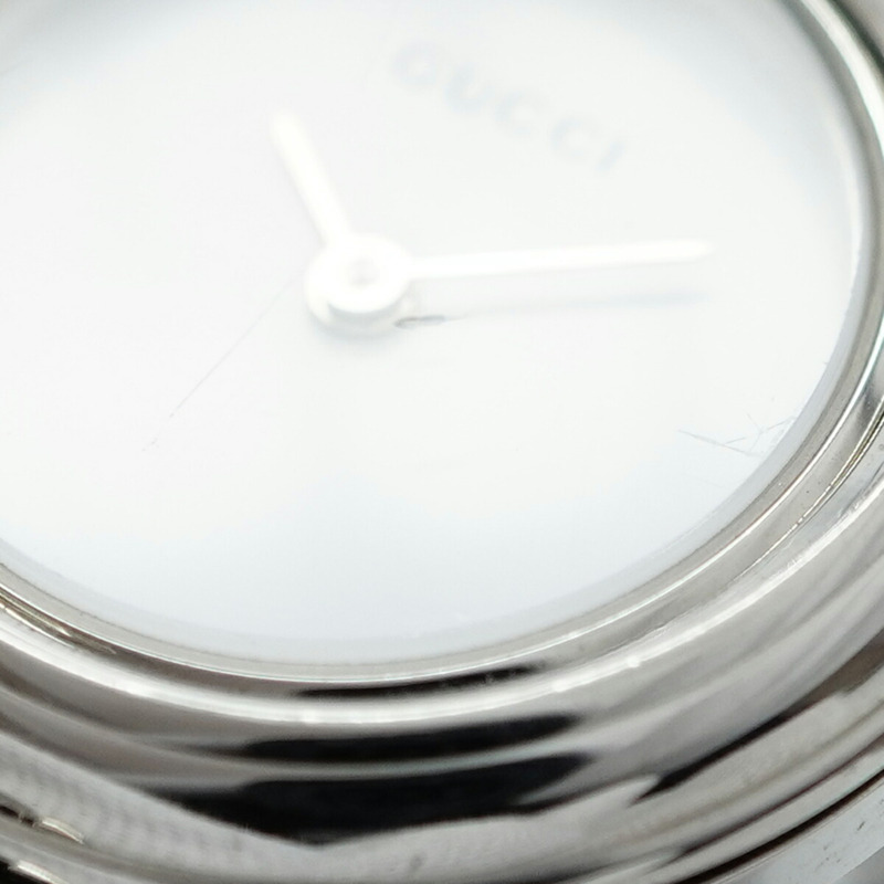 Gucci Change Bezel 11 12.2L 白色錶盤女錶-7