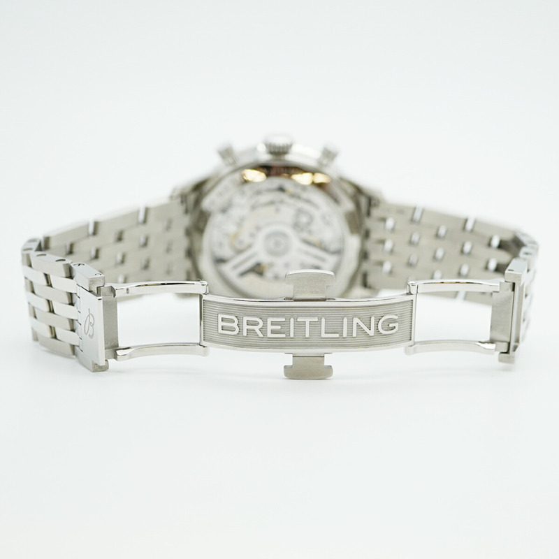 百年靈 Navitimer AB0139 銀色錶盤男士腕錶-4