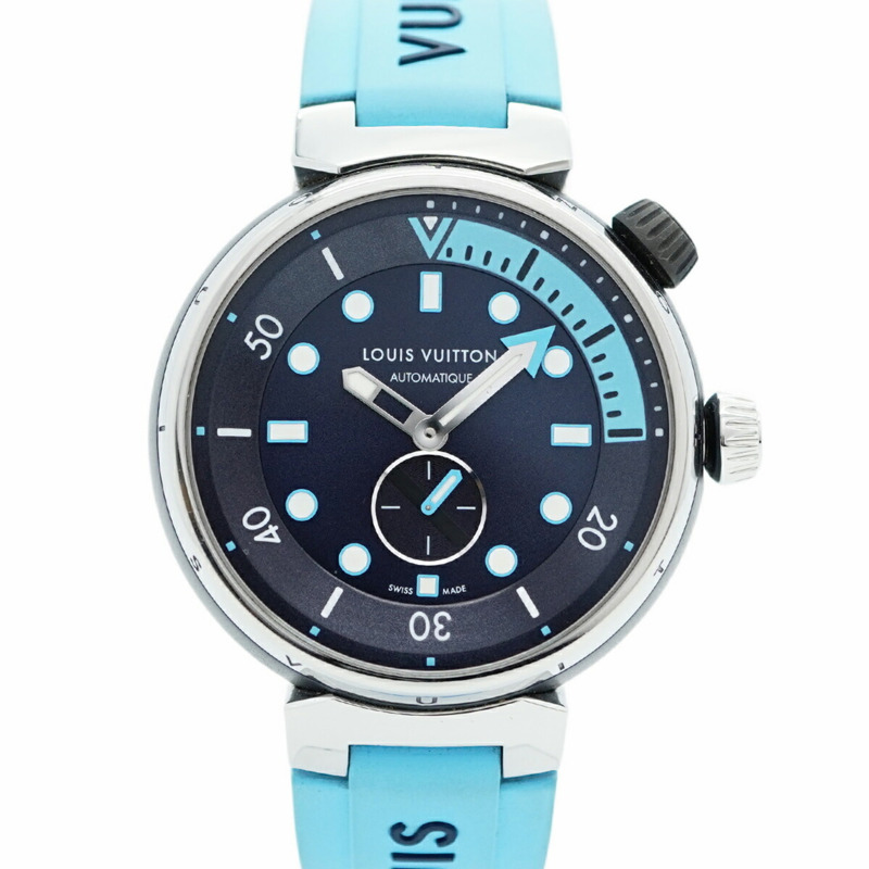 路易威登 Tambour QA121Z 海軍藍錶盤男士腕錶-0