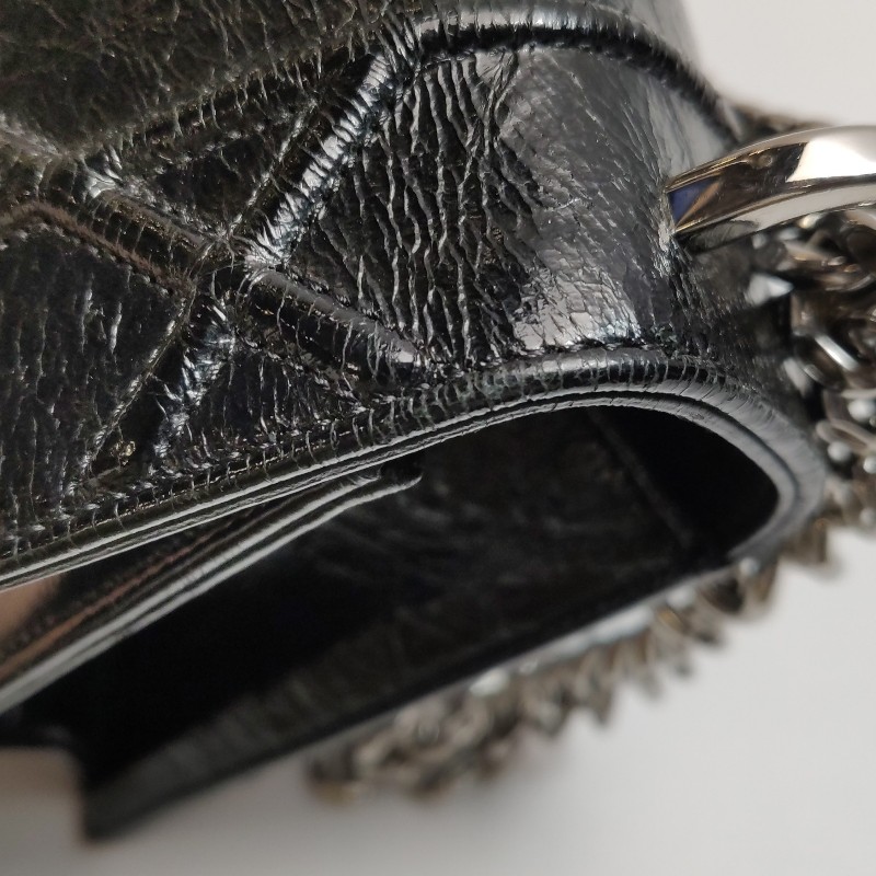 Dior Diorama盾牌包中號油蠟皮純色盾形紋章搭扣單肩包-23