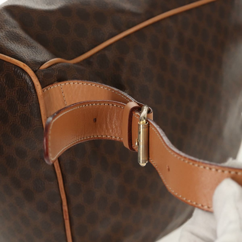 【日本直送】CELINE Macadam帆布雙肩包 PVC皮革 棕色 金色 Auth am9264-9