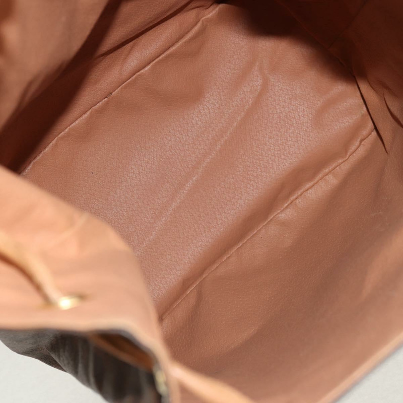 【日本直送】CELINE Macadam帆布雙肩包 PVC皮革 棕色 金色 Auth am9264-10