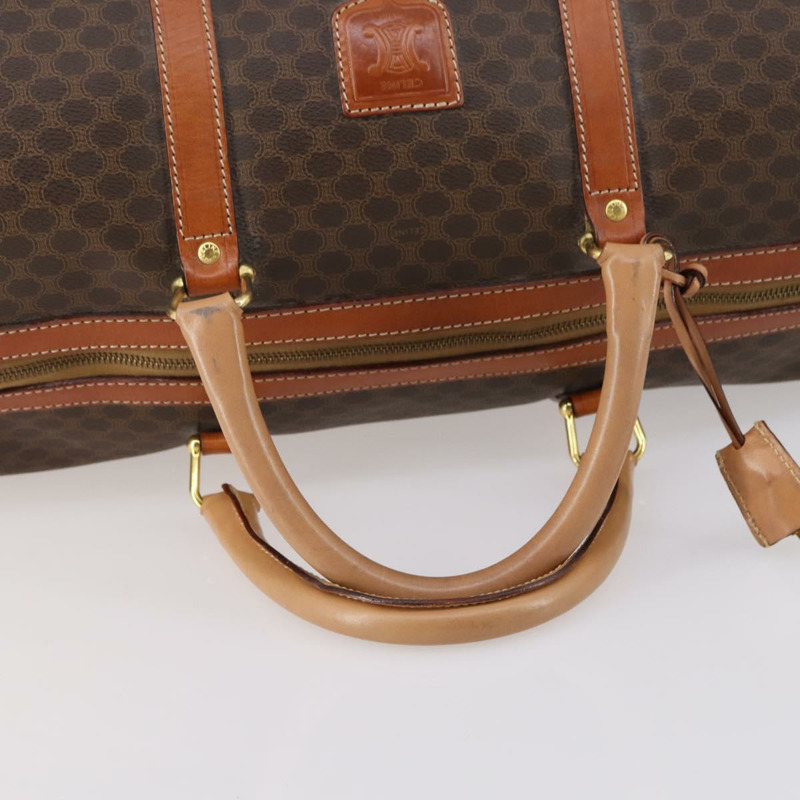 【日本直送】CELINE Macadam帆布波士頓包 PVC皮革棕色 正品 ep11220-6