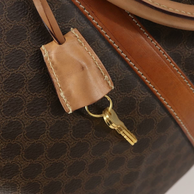 【日本直送】CELINE Macadam帆布波士頓包 PVC皮革棕色 正品 ep11220-9