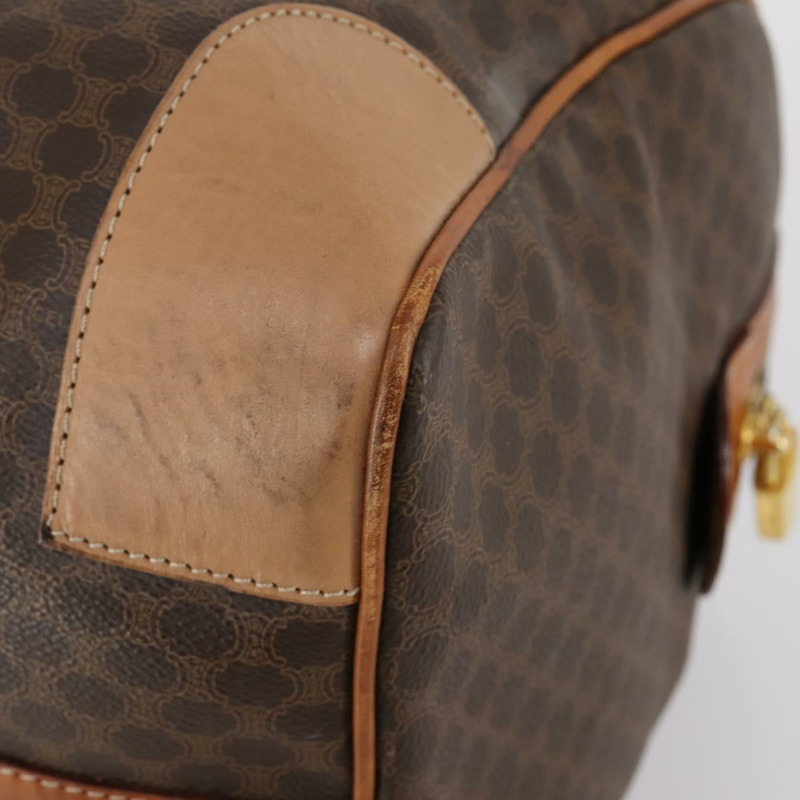 【日本直送】CELINE Macadam帆布波士頓包 PVC皮革棕色 正品 ep11220-14