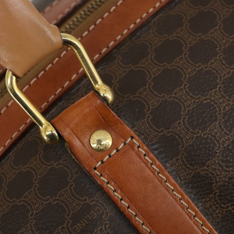 【日本直送】CELINE Macadam帆布波士頓包 PVC皮革棕色 正品 ep11220-16