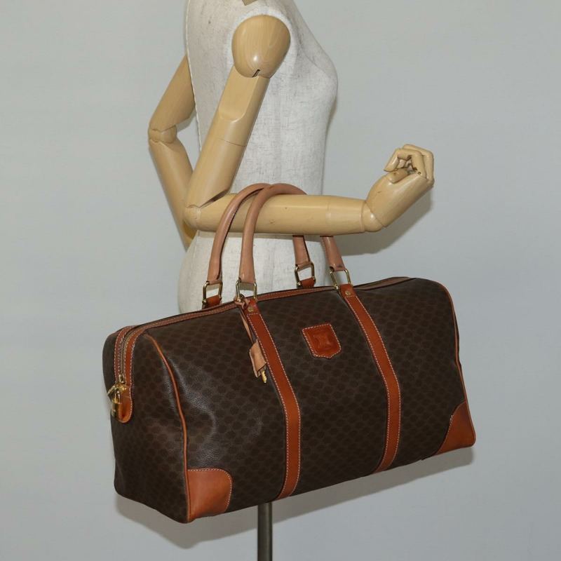 【日本直送】CELINE Macadam帆布波士頓包 PVC皮革棕色 正品 ep11220-21