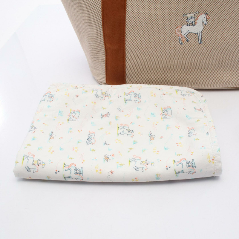 愛馬仕 Cabriole 母親手袋 Toile H 帆布 Toile H 米色棕色 二手 SHE-4