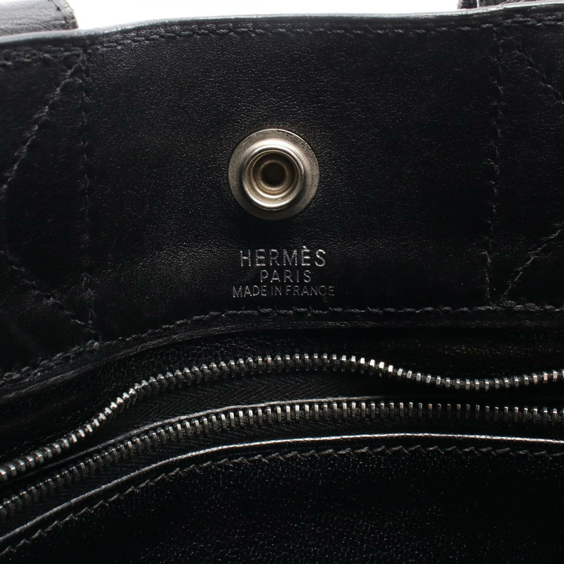 愛馬仕 Fourre-tout PM 托特包 E Evercalf 皮革 Vibrato 黑色 二手 SHW-3