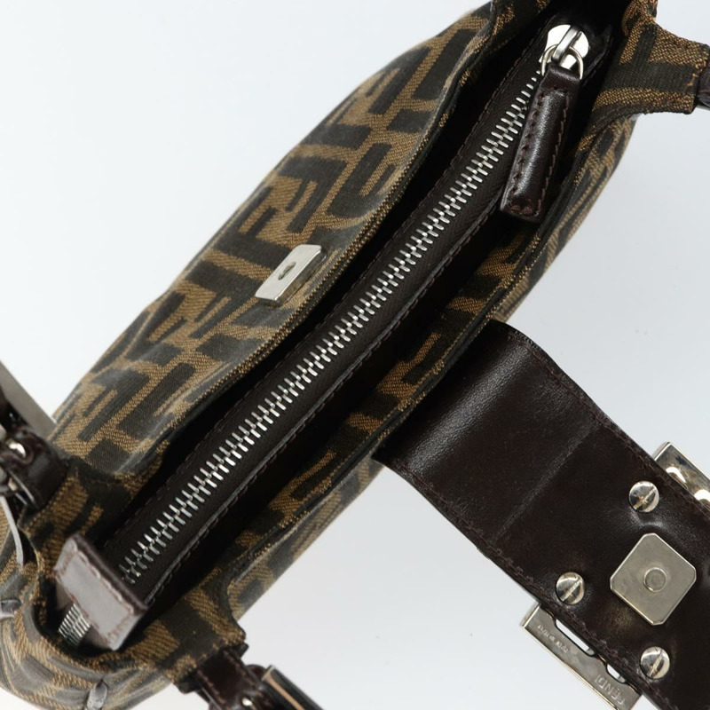 【日本直送】FENDI Zucca帆布單肩包 黑色 棕色 正品 146505-9