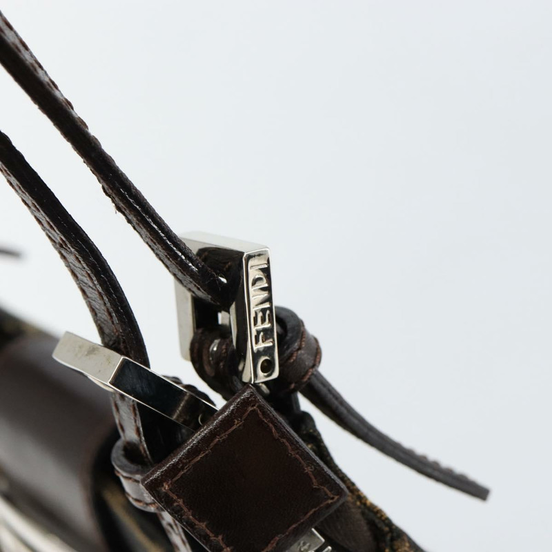 【日本直送】FENDI Zucca帆布單肩包 黑色 棕色 正品 146505-16