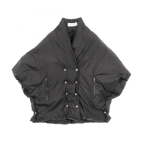 MAX MARA 酪梨綠羽絨披肩外套，聚酯材質，黑色，二手，女款，均碼