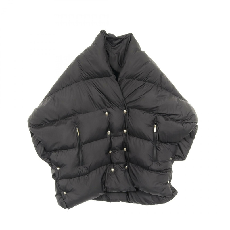 MAX MARA 酪梨綠羽絨披肩外套，聚酯材質，黑色，二手，女款，均碼-2