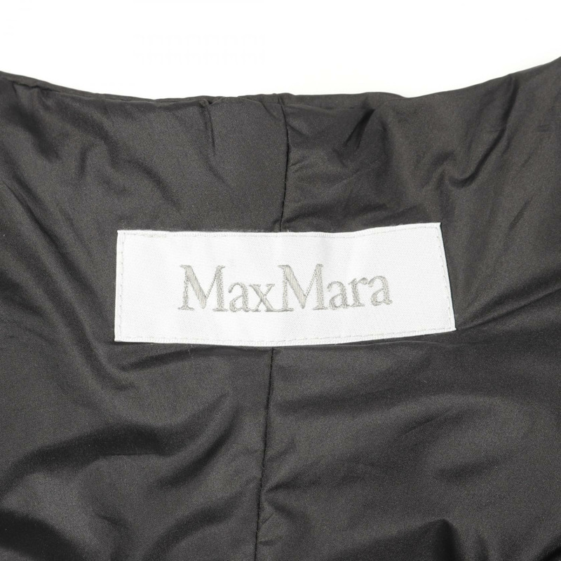 MAX MARA 酪梨綠羽絨披肩外套，聚酯材質，黑色，二手，女款，均碼-3