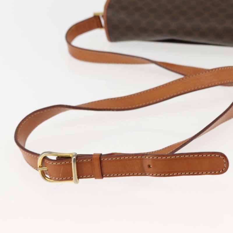 【日本直送】CELINE Macadam帆布圓形肩背包 PVC皮革 棕色 金色 正品 147158-6