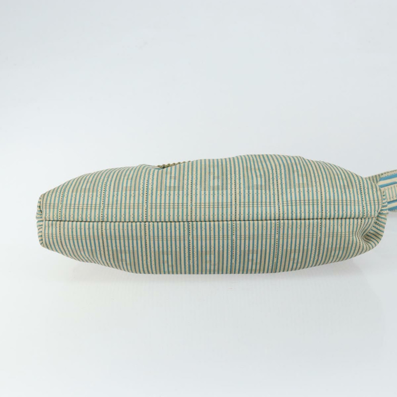 【日本直送】FENDI Zucca帆布主廚包款單肩包 藍色金 正品 147640-4