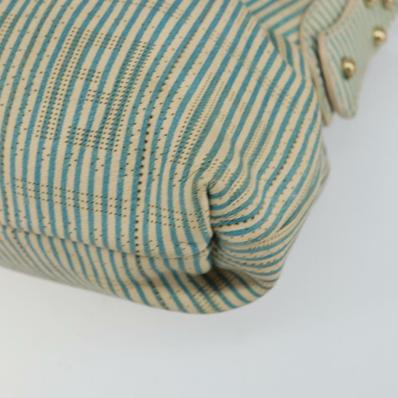 【日本直送】FENDI Zucca帆布主廚包款單肩包 藍色金 正品 147640-8