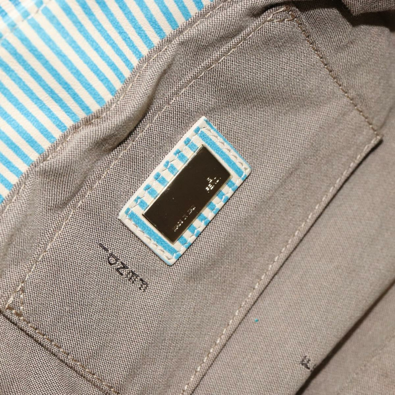 【日本直送】FENDI Zucca帆布主廚包款單肩包 藍色金 正品 147640-17