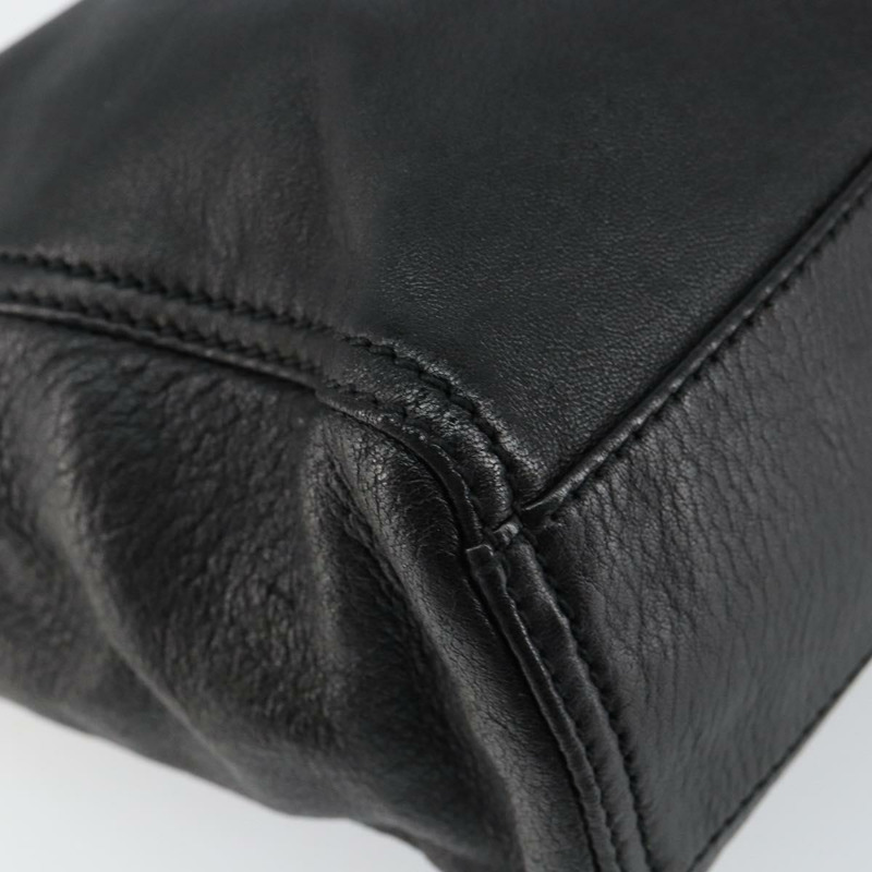 【日本直送】FENDI 手提包 皮革 黑色 銀色 正品 147641-13