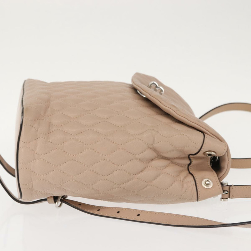 【日本直送】BALLY 皮革雙肩包 粉紅色 銀色 正品 148244-2