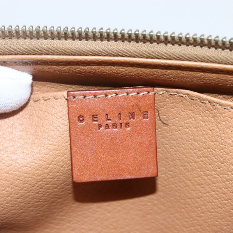 【日本直送】CELINE Macadam帆布手拿包 PVC皮革 棕色 正品 144709-16