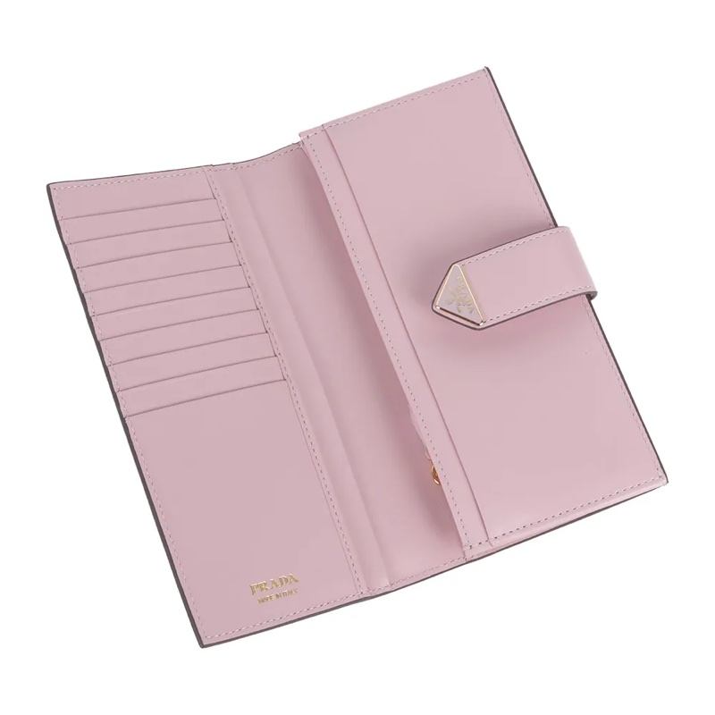 琺瑯三角Logo 撞色二折釦式長夾(石板灰/雪花石膏粉)-4