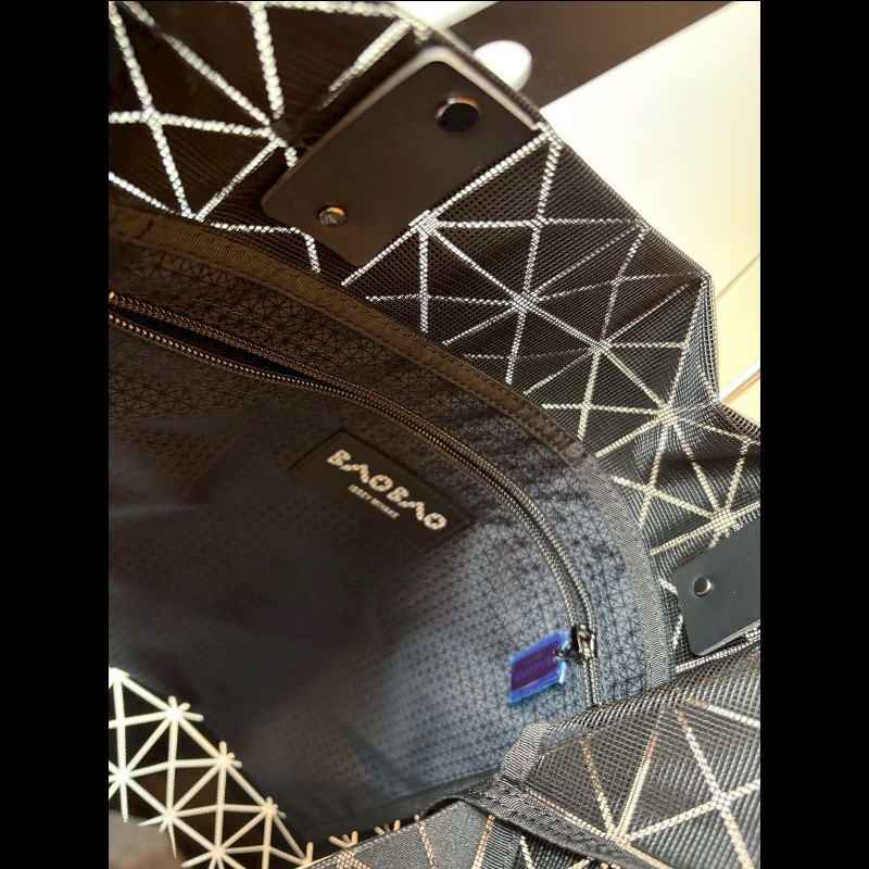 Issey Miyake BAOBAO 閃彩灰格托特包 10×10（小格）-15