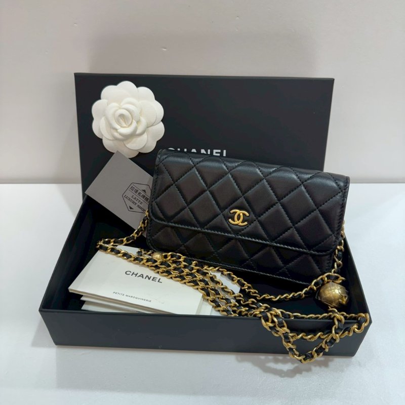 CHANEL 金球 WOC 斜背包/側背包/鍊包 9成新-0