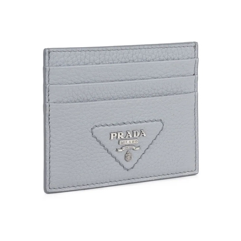 縫線三角Logo 6卡名片夾/卡片夾(矢車菊藍)-1