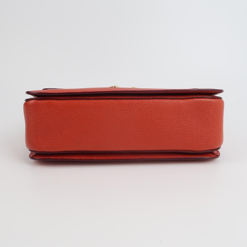 Miu Miu Madras羊皮拼色金屬扣斜挎包單肩包-5